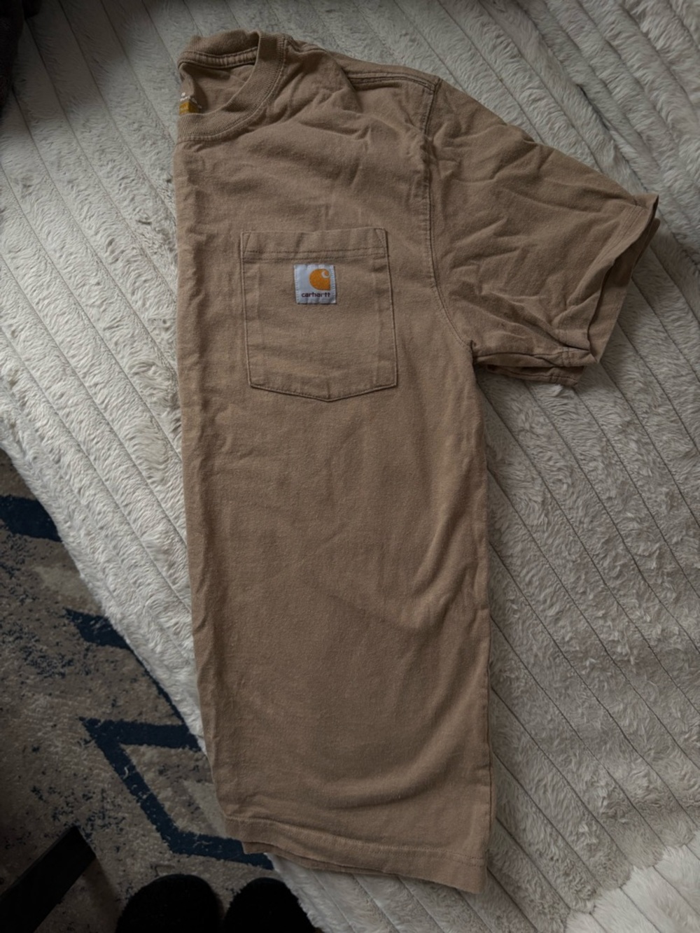 Carhartt Short Sleeve Pocket Tee in Brown Tan
